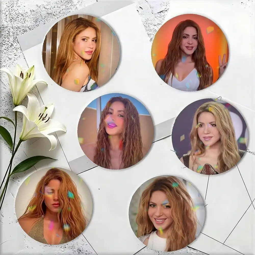 

Colombian Diva Shakira-A 25 32 44 58 75mm Badges Personalized Round Brooches Pins Accessory Gift