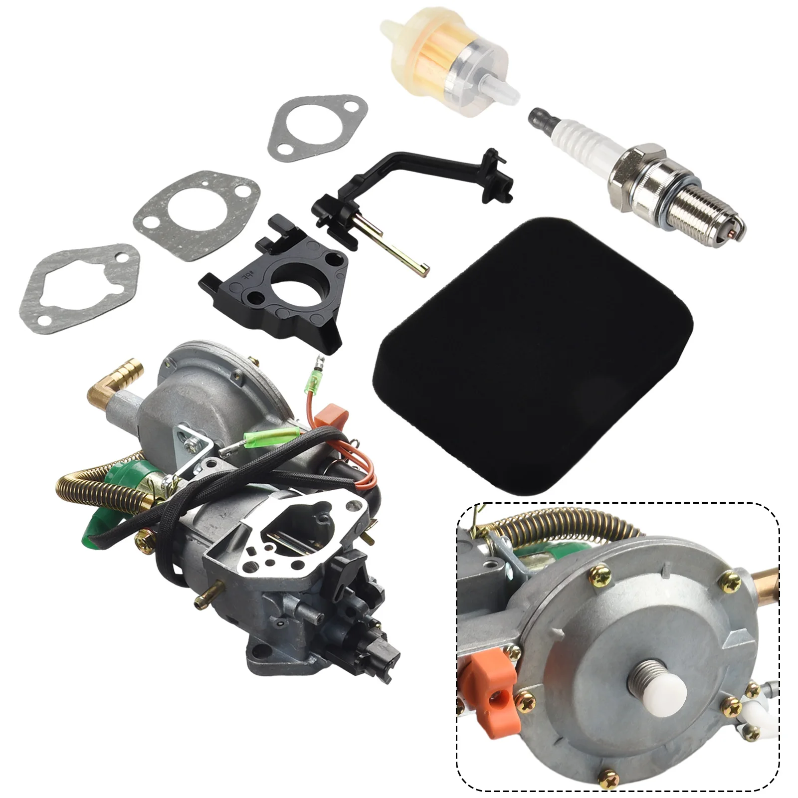 

Carburetor Dual Fuel For LPG Conversion Kit for GX390 188F Generator 4 5 5 5KW for All Power America Generators