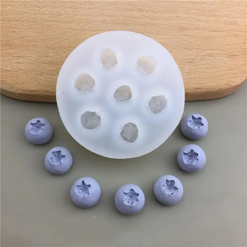 3D Blueberry Raspberry Candle Mold Simulation Fruit Fondant Silicone Mould DIY Chocolate Cookie Baking Mold Cake Decorating Tool