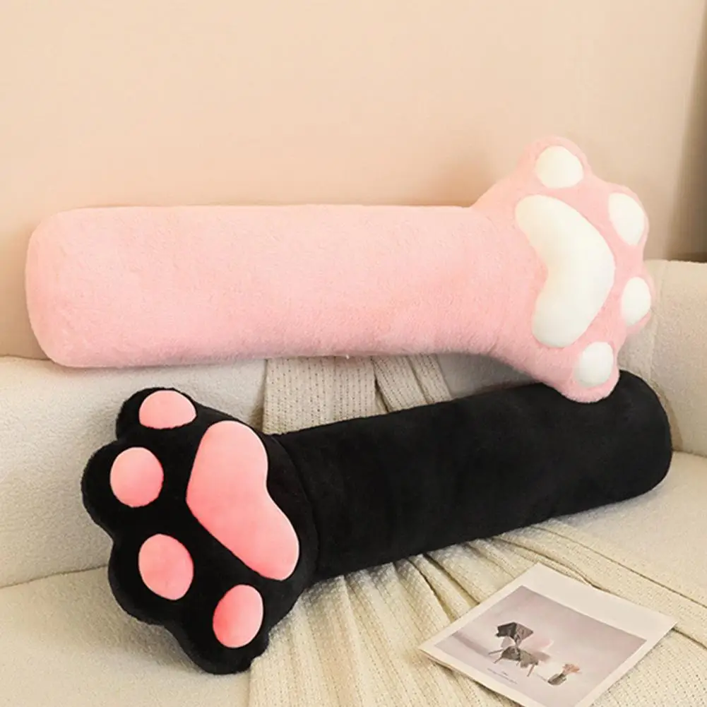 Long Cat Paw Pillow Plush Cat Paw Leg Pillow for Side Sleepers Elastic Toy Sofa Bed Decoration Holiday Office Nap Cushion Car