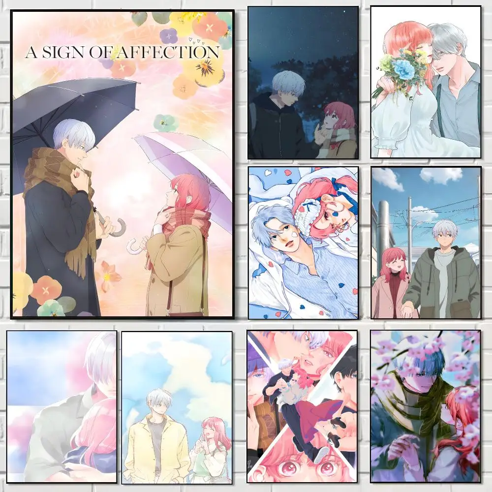 Shoujo Romance Anime A-A Sign of Affection Poster Pegatina artistica HD autoadhesiva impermeable para salon dormitorio