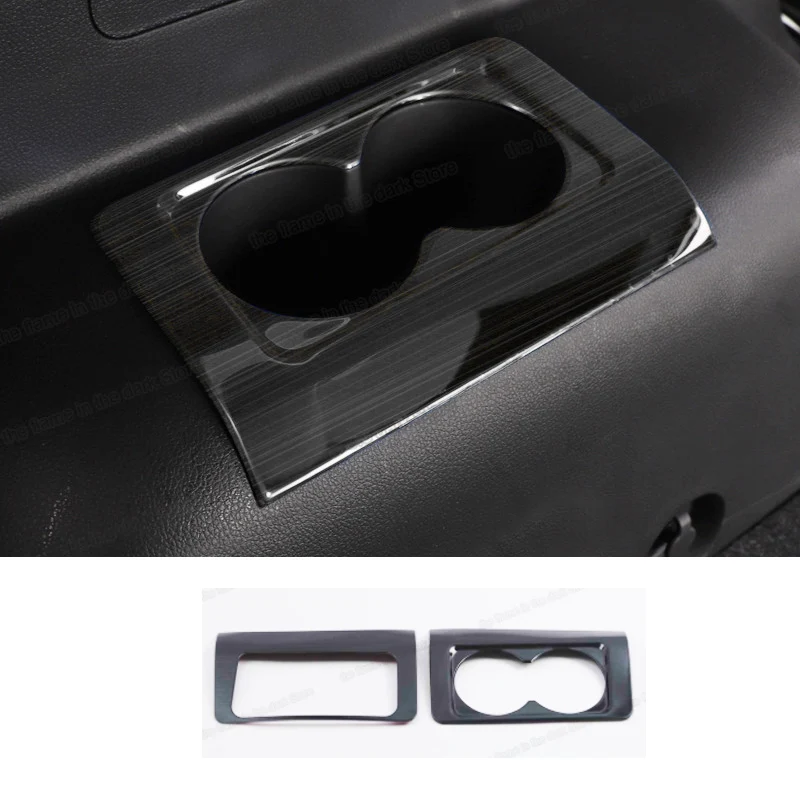 

Stainless Steel Car Rear Row Water Cup Slot Frame Trims for Jetour X70 X70s 2018 2019 Accessories Auto Styling trunk cargo