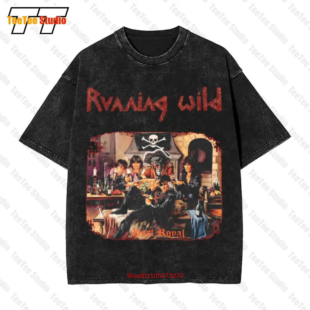 

Винтажная футболка большого размера Running Wild Port Royal Heavy Metal Band Helloween A5K7
