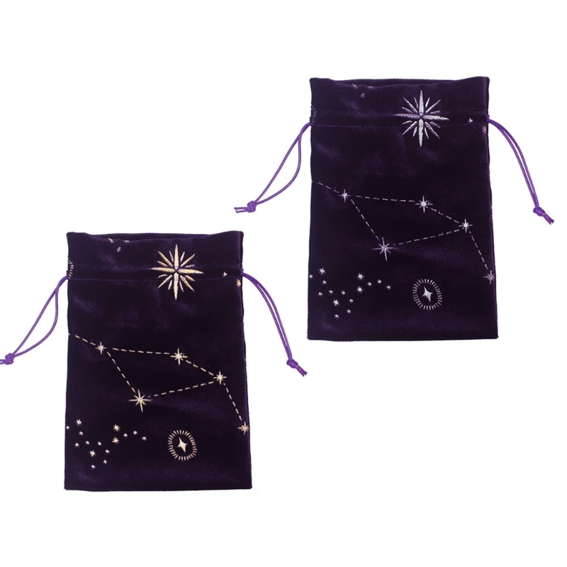 Jewelry Dices Card Gift Bag Drawstring Pouches Carrying Divinations Tarot Bag Flannelette Game Oracles Cards Stored Bag D5QD