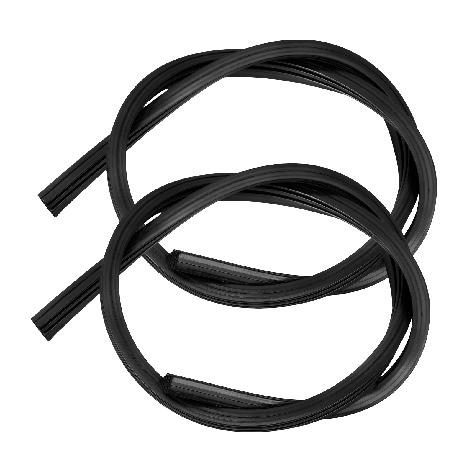 

2 Pcs Boneless Wiper Blades 6mm Wide U Shape Refill Rubber Strips 14 Inch Windshield Replacement Car Accessories