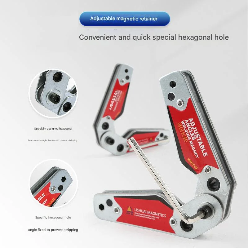 Pozycjoner spawalniczy z regulowanymi kątami, podwójny przełącznik, magnes spawalniczy włącz/wyłącz, zacisk magnetyczny WM7-S/WM7-M/WM10-S/WM10-M, akcesorium