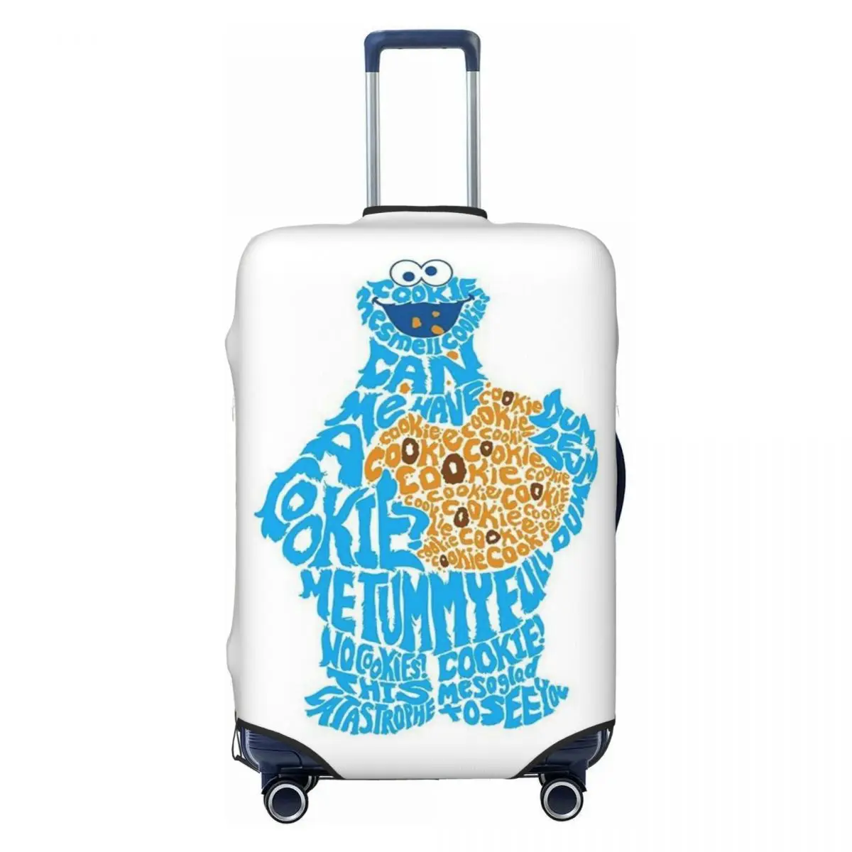 

Custom Cookie Monster Television Programs Luggage Cover Funny Suitcase Protector Covers Suit For 18-32 inch