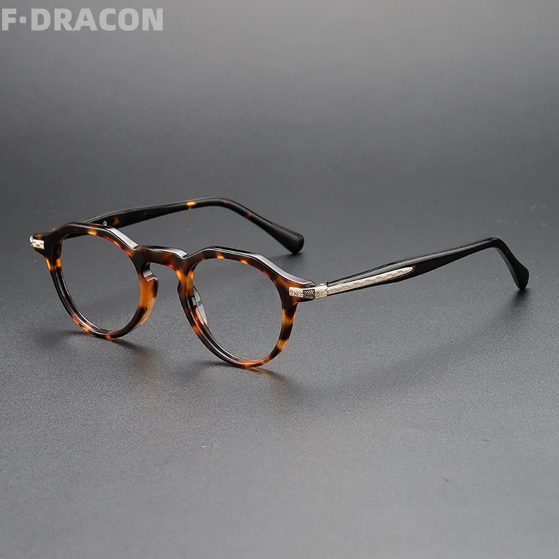 

F·DRACON Board Eyeglass Frame Retro Designer Circular Men's And Women's Frame Anti Blue Light Optical Prescription Frame 221