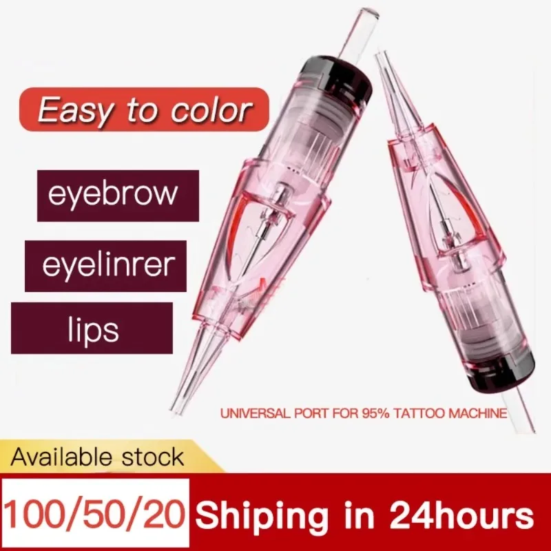 

100/50/20pcs Disposable Sterile Tattoo Needles Profession Permanent Makeup Cartridge Rotary Pen Microneedle eyebrow lip Supplies