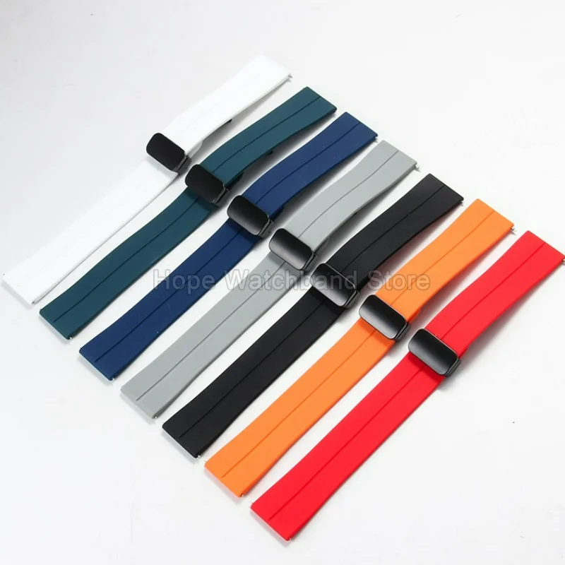 Comfortable-Wearing Soft Premium Silicone Watch Accessories 20 22mm for HUAWEI Samsung Galaxy Omega TAG Heuer Timex Watchband