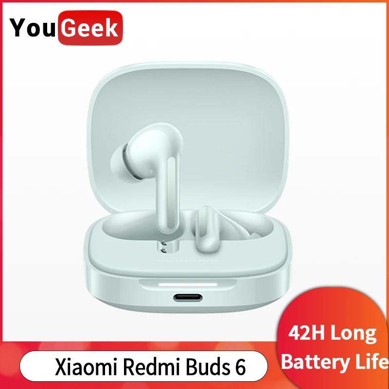 

Новые стереонаушники Xiaomi Redmi Buds 6 с функцией объемного звучания на 360 °, беспроводные Bluetooth-наушники 49 дБ, ANC, 42 часа автономной работы, наушники