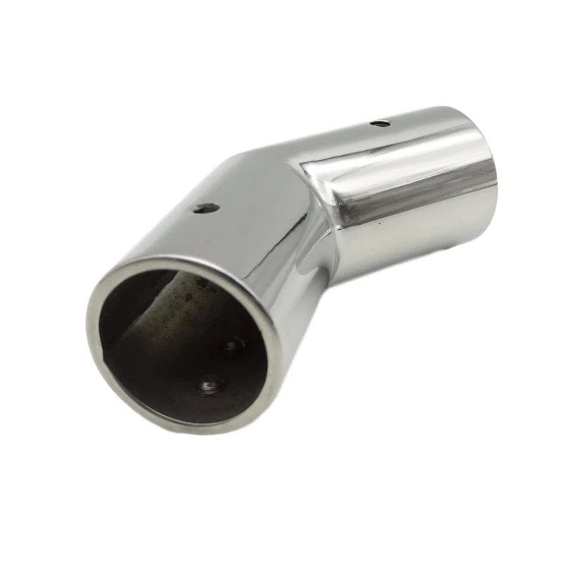 Kensharp 2PCS Shower Room Round Tube Bar Support Stainless Steel Pipe Connectors Round Tube Connector