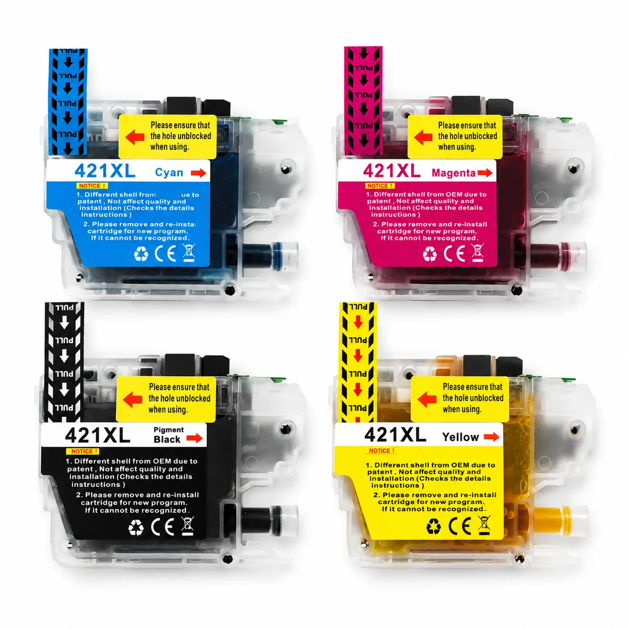 LC421XL LC421 421XL Ink Cartridge Compatible For Brother DCP-J1050DW DCP-J1140DW DCP-J1800DW MFC-J1010DW Printer High Capacity
