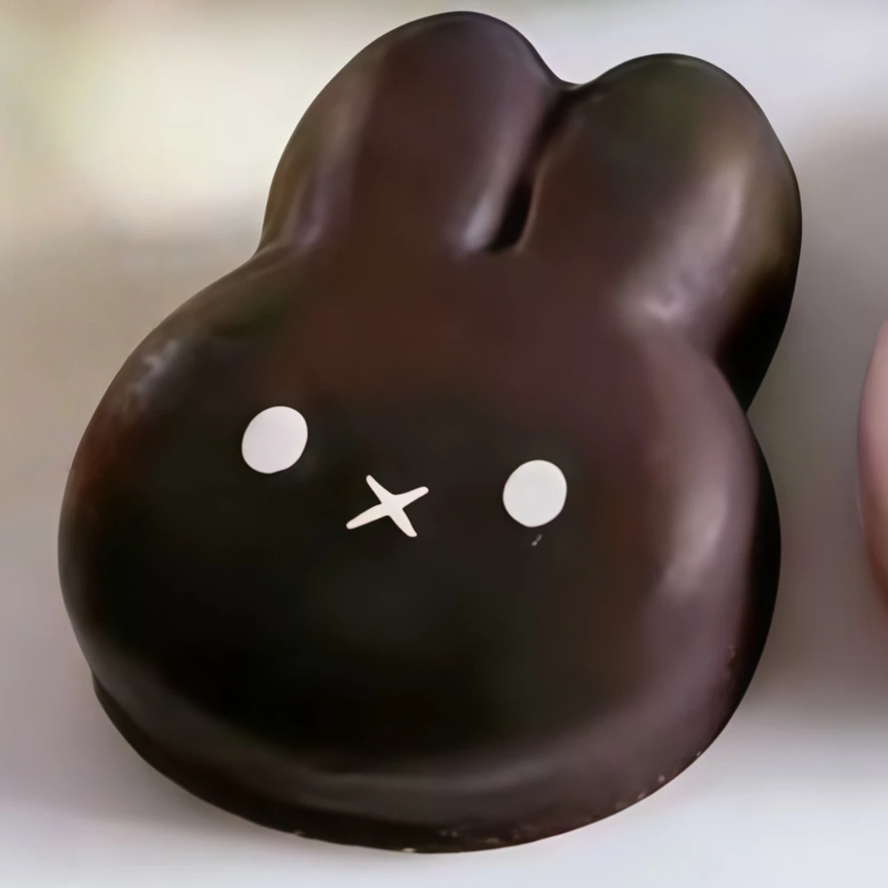 Cute Bunny Squishy Toy Slow Rising Stress Relief Fidget PU Squeeze Play Anxiety Reliever Calm Focus  Desk Decor Office Gift