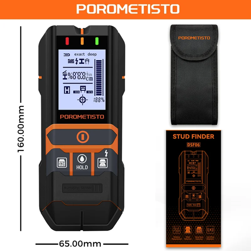 2IN1 Stud Finder Wall Scanner Detector Wood Moisture Meter Stud Metal Detection Humidity Tester Multifunction Measuring Tools