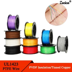 5~20m UL1423 PTFE Wire Silver Plated Single Core Cable (No Scroll) DIY Electronic Cable High Temperature Micro Fine Copper Wires