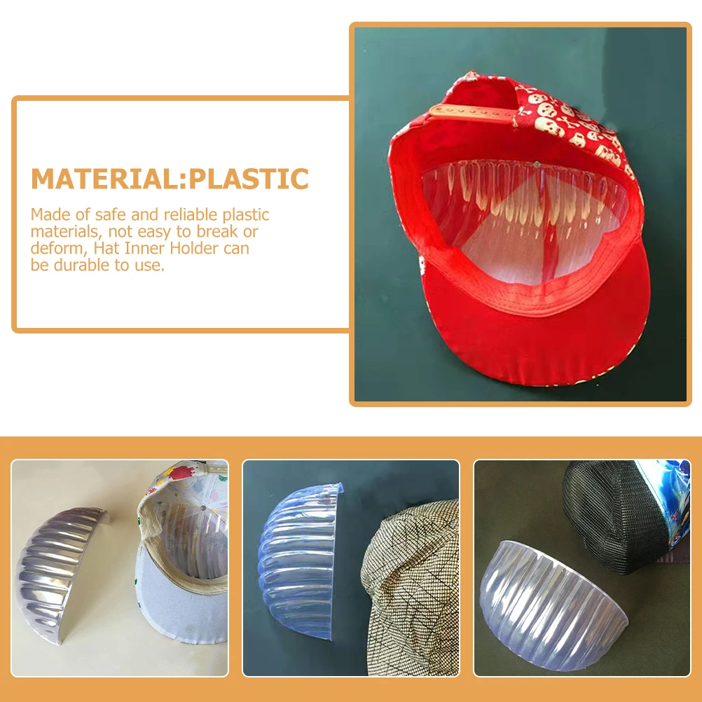 

50pcs Hat Inner Support Baseball Cap Insert Plastic Holders Rack Lightweight Compact Home Shop Storage Display