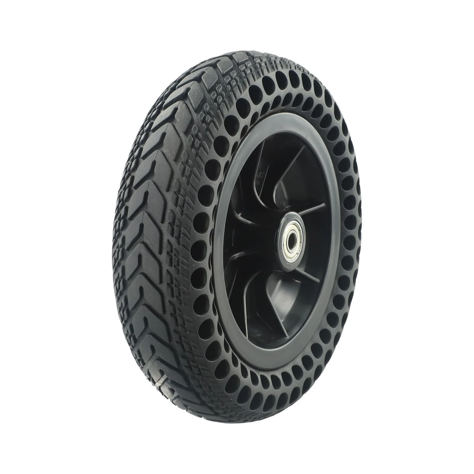 

Высококачественная однотонная шина практичная Резина Высокое качество без надувания с пластиковой ступицей 8x2 аксессуары черный