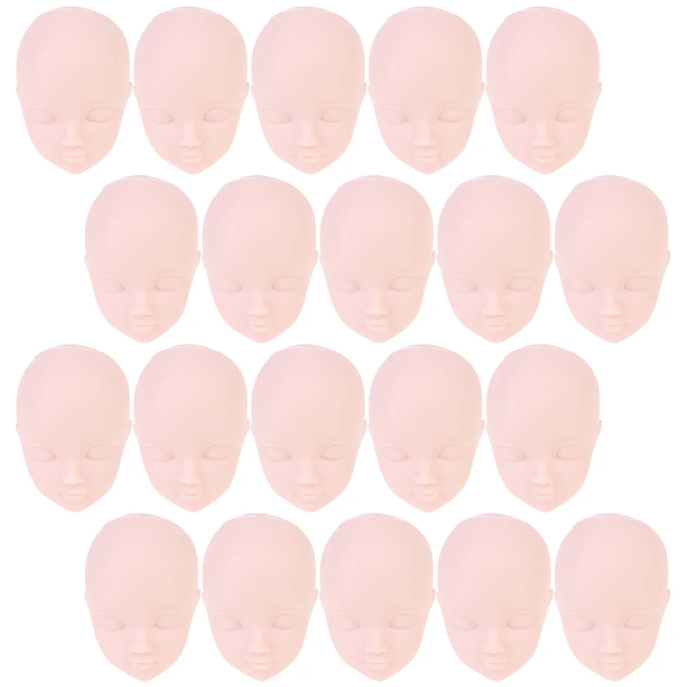 20個のプラスチック製ミニヘッド、クラフト作成、DIY装飾、交換部品、滑らかで壊れないデザイン、「の日」に最適