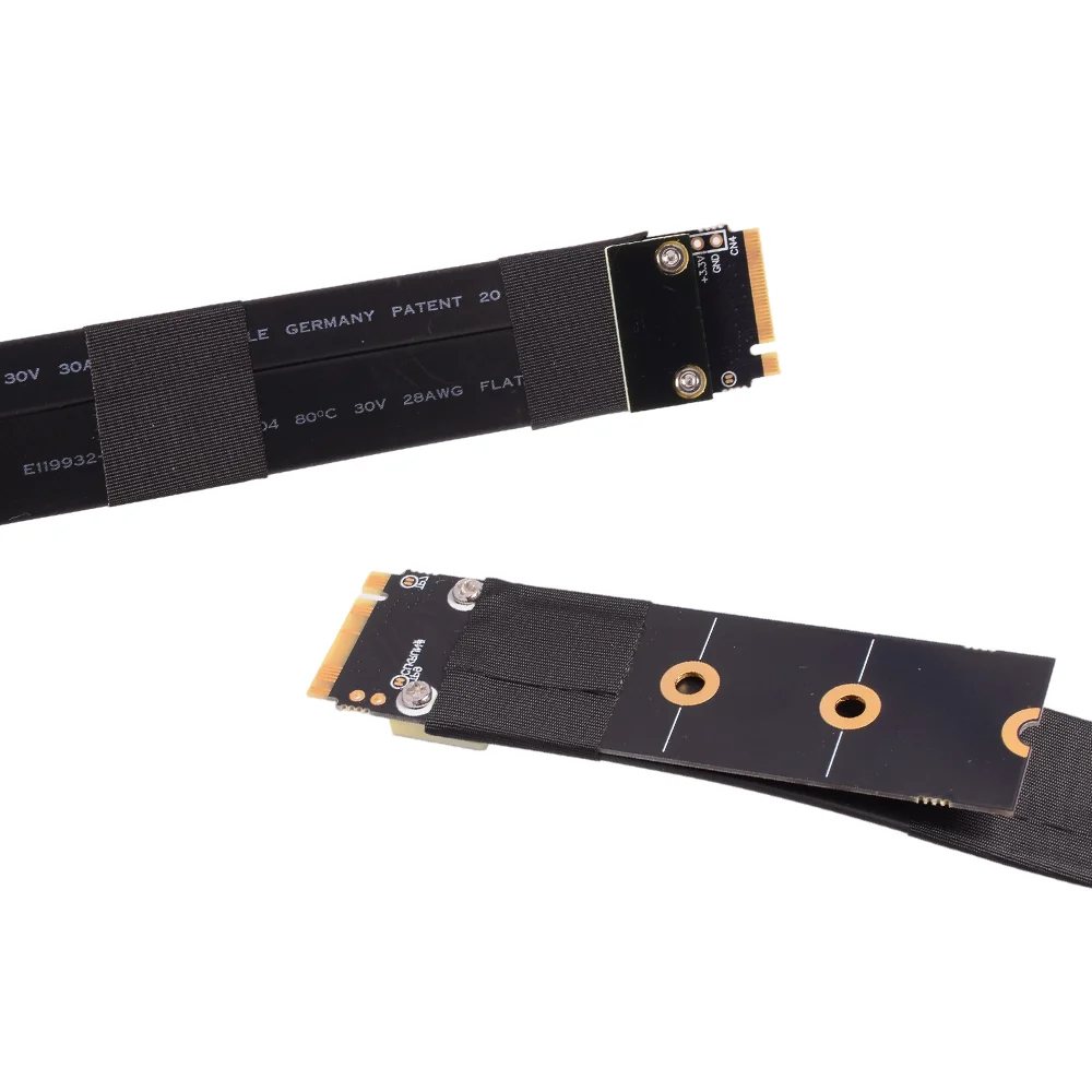 ADT R43 Gen3 M.2 NGFF NVMe STX Mainboard Card ExtGraphics ender Cord to PCI-Express x16  Angled Extension Adapter Cable