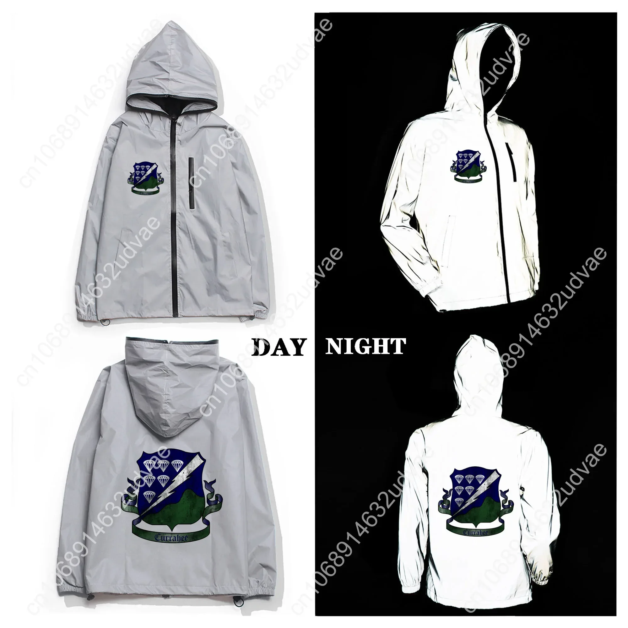 101st Airborne 506th Infantry Regiment Reflective Jacket Mens Womens Coat Hooded Windbreaker Runing Jackets Customized Hoodie
