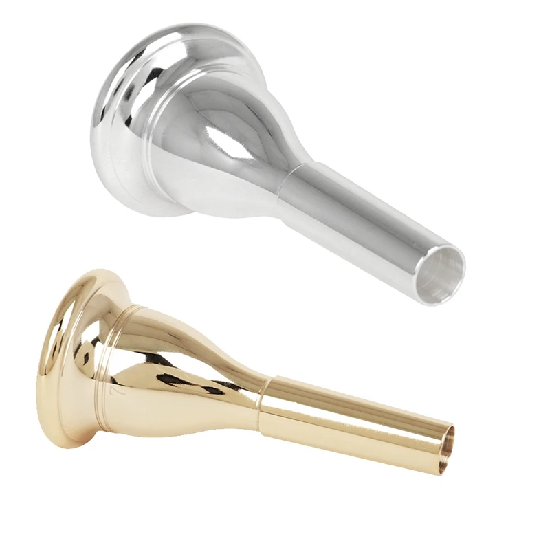 Tuba Mouthpiece Solid Brass Construction Plated Musical Instrument Accessories Brass Instrument Accessories