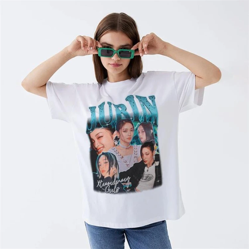 

2025 Kpop Concert Peripheral Combination Peripheral Printed Summer men and women's Short-sleeved T-shirt Pure Cotton Loose