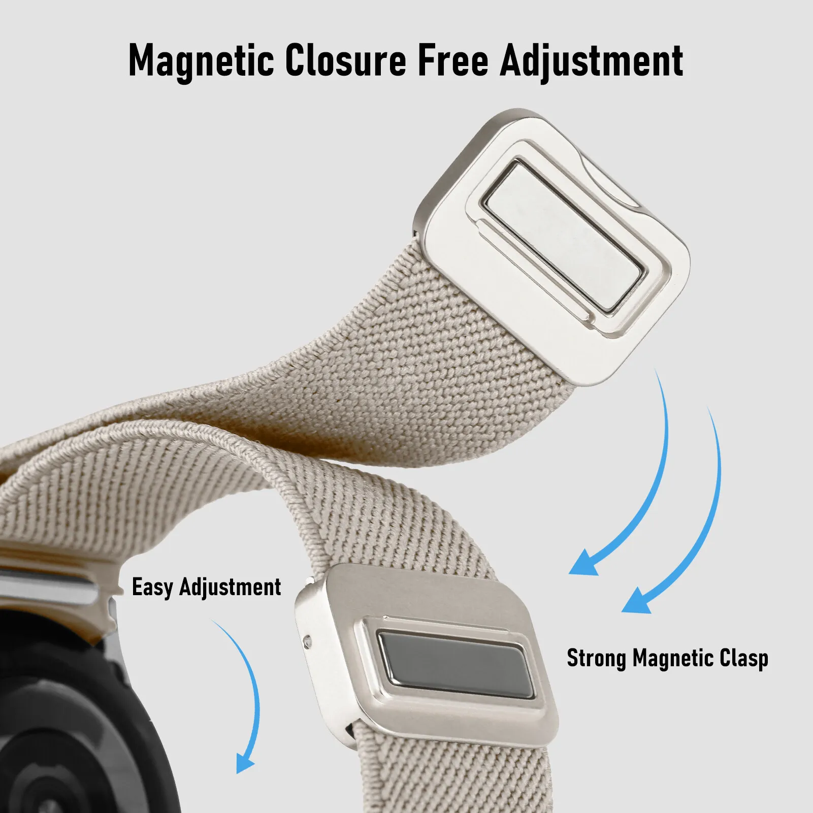 Магнитный ремешок для Samsung Galaxy Watch 7 6 5 4 44 мм 40 мм/FE/5 pro 45 мм нейлоновый браслет без зазоров watch 6 classic 47 мм 43 мм ремешок