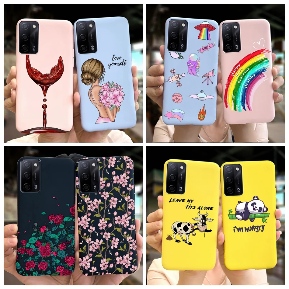 Case For OPPO A55s 5G CPH2321 Phone Case Silicone Candy Color Soft Cover For OPPO A55 5G PEMM00 Coque OppoA55 S A55s 5G Funda