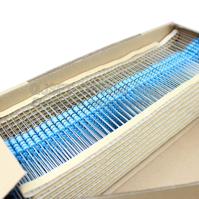 20 個 2 ワット金属皮膜抵抗器 1% 10 47 100 22 470 オーム 1K 4.7K 10K 22k 47K 100k 200k 510k 470k 910k 1M オーム 5 カラーリング抵抗器