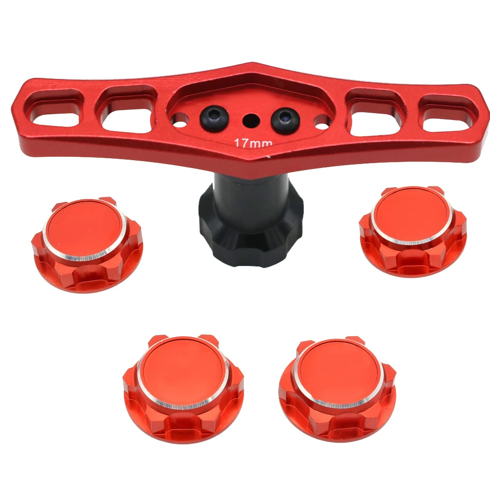 ZD Racing Aluminum 17mm Hex Wheel Nuts Dustproof Anti-Skid for 1/8 Traxxas X-Maxx Summit E-Revo ARRMA Buggy RC Truck
