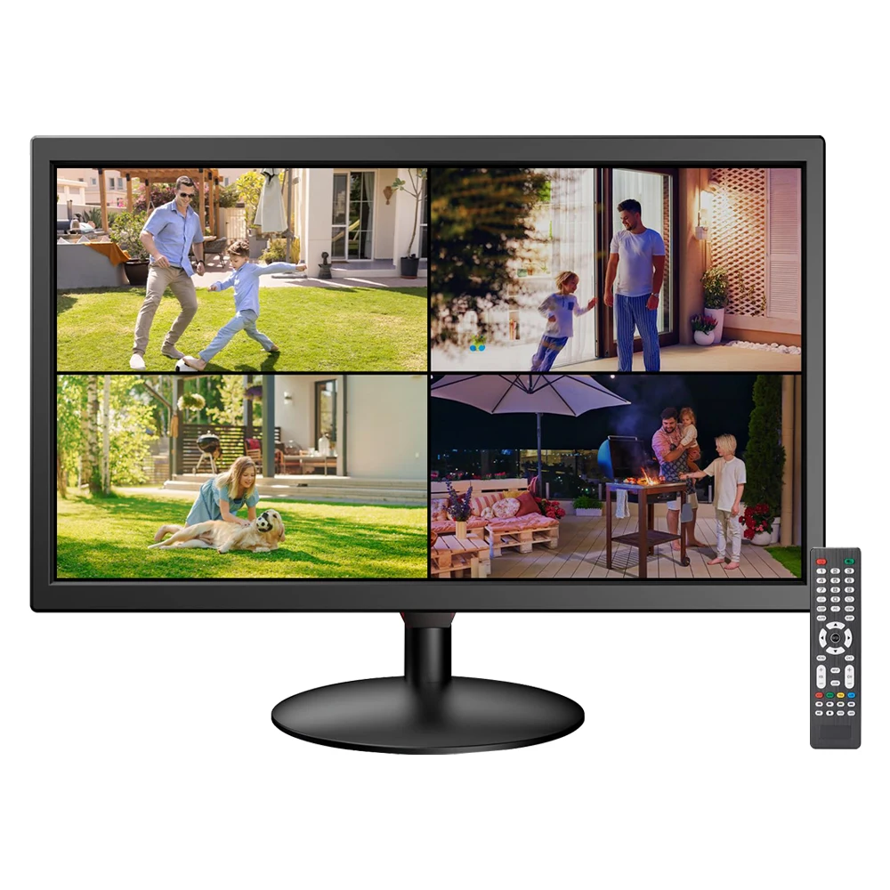 Eyoyo 21.5 Inch Desktop Monitor 1920*1080 FHD 75Hz IPS Display HDMI VGA BNC AV USB Inputs VESA Wall Mount Eye Protection Computer Screen For Office Home Surveillance