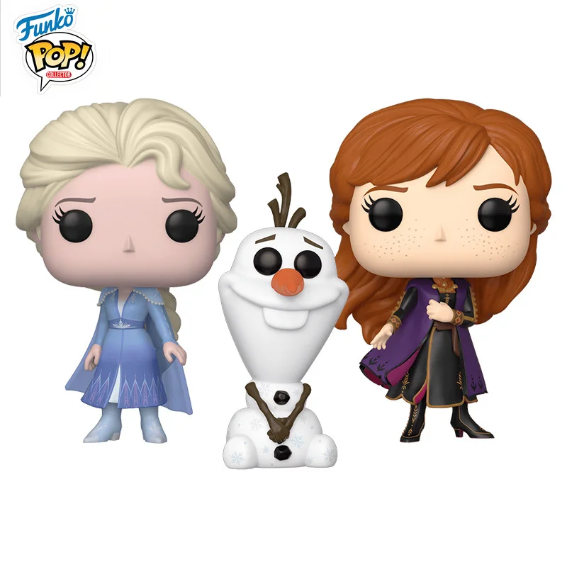 

In Stock FUNKO POP Genuine Co-branded Disney Frozen 2 Series Elsa Anna Xuebao Can Use The Model To Collect Holiday Gifts