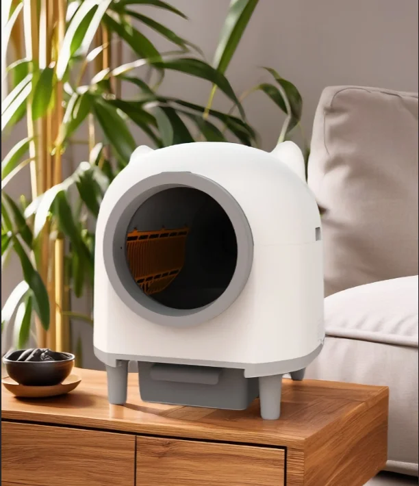 Large Automatic Smart Open Top Self-Cleaning Cat Toilet Litter Box Wifi Camera Remote App Control Easy Clean Odor Control