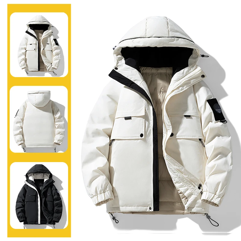 85% White Duck Down Sport Coat Trendy  2024 Men's Winter Thick Padded Windproof Jacket Male Luxury Thermal Outdoor Jackets