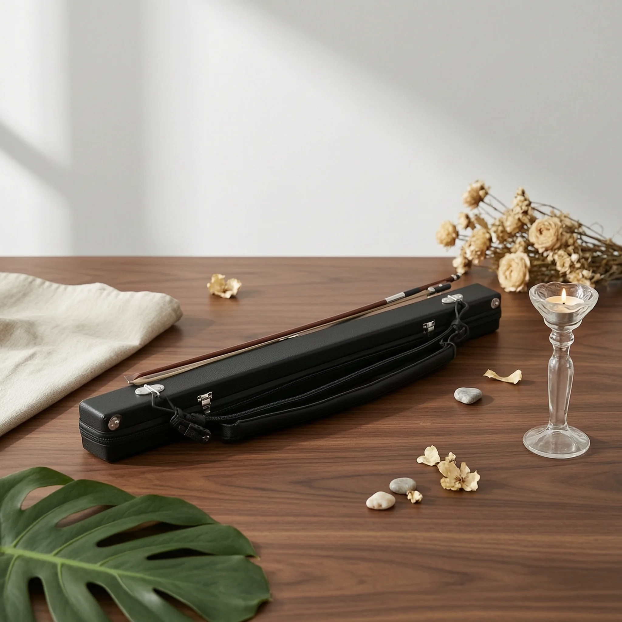 

Hard Bow Case Metal Latches String Instrument Bow Case Performance Gear Shoulder Strap Anti-Scratch