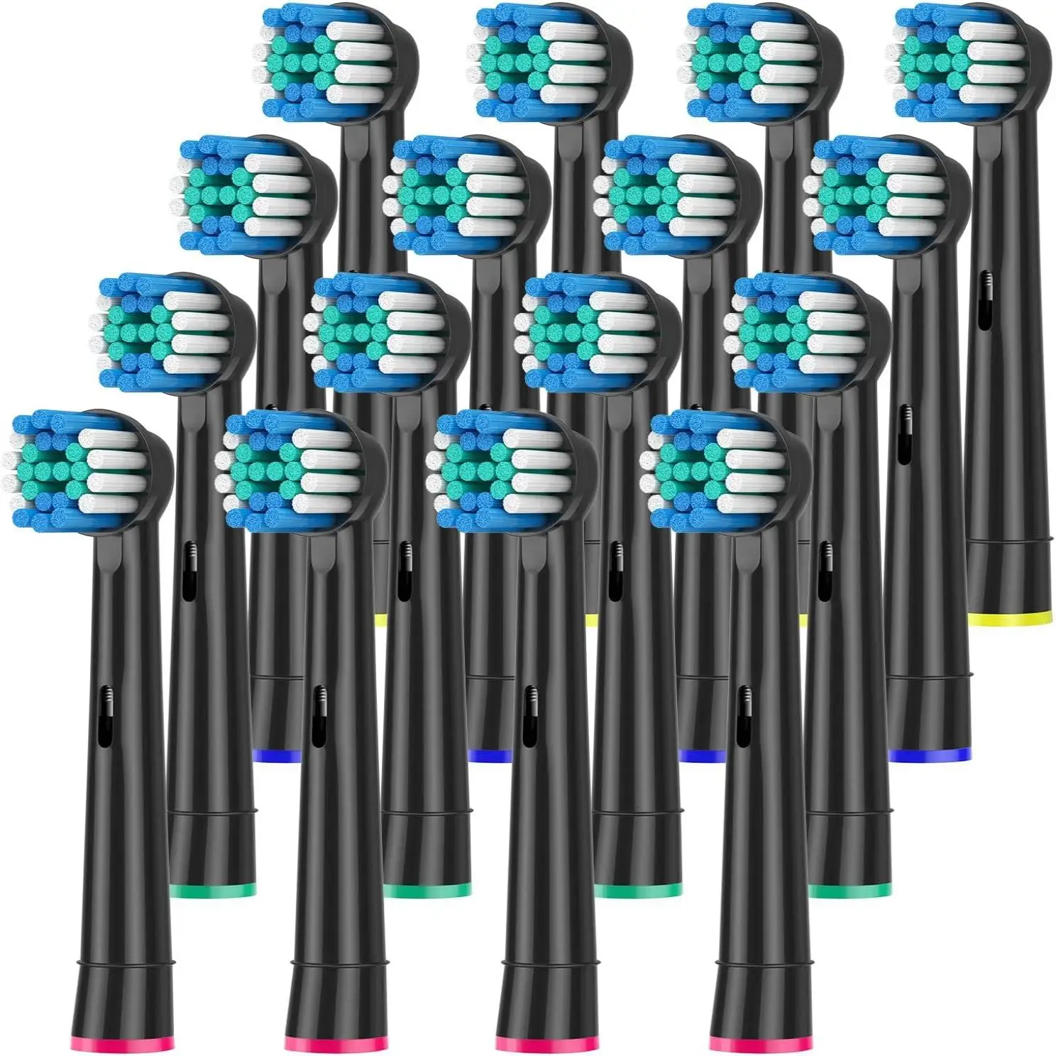 8/16PCS Black Professional Clean Toothbrush Heads for Oral-B Braun Brush Heads Refill for 7000/Pro 1000/9600/ 5000/3000/8000