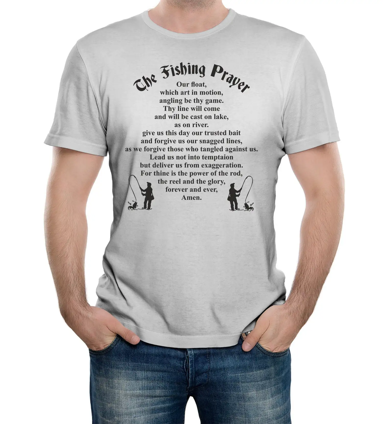 Men'S Fisherman'S Prayer Funny T Shirt Fishing Hobby Angling Carp Joke