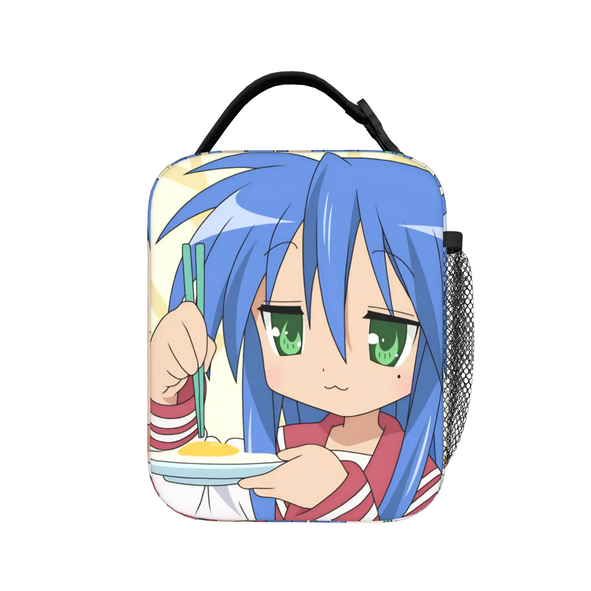 Lucky Star Izumi Konata Insulated Lunch Bags Thermal Bag Reusable,Meal Container  Portable Tote Lunch Box Bento Pouch Travel