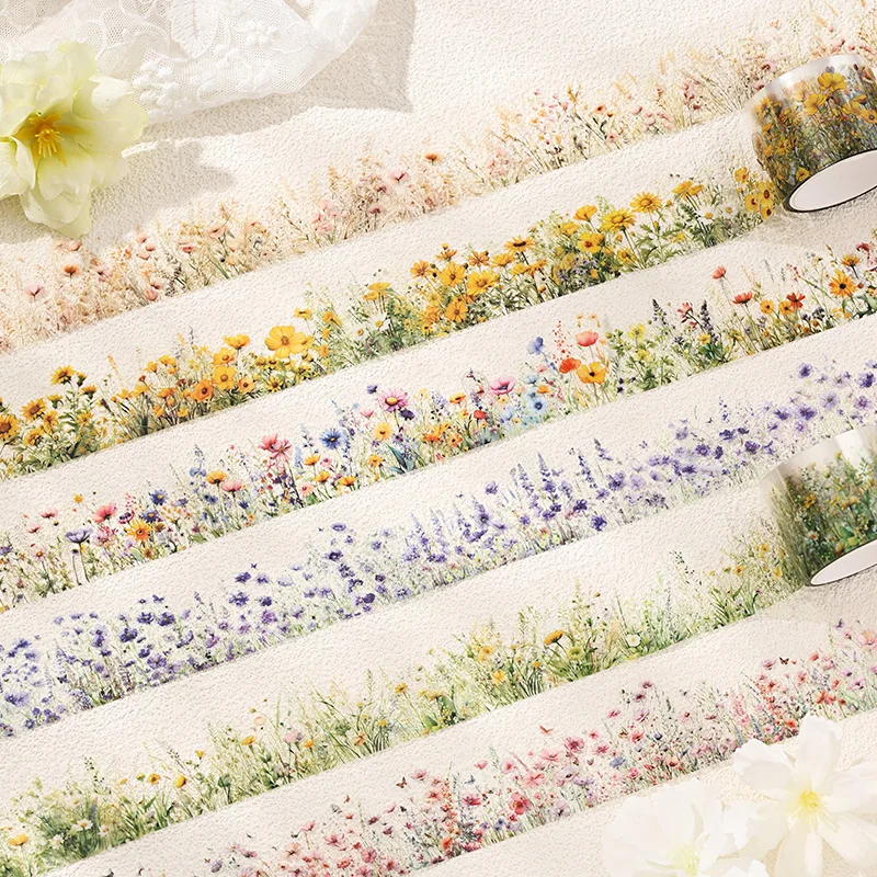 12packs/LOT Walk through the flower path series cute lovely retro decorative PET tape