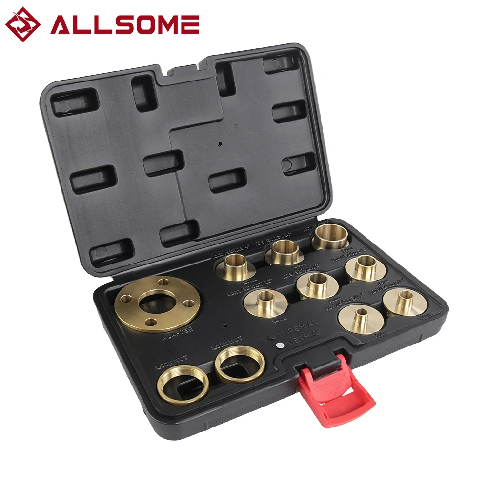 Allsome 11 Stuks Houtbewerking Router Bus Geleider 10-30Mm Koperen Premium Router Gids Bush
