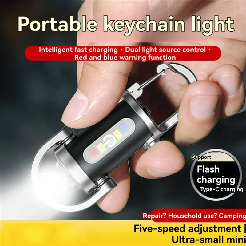 -A90P Mini Torch Keychain Flashlight Mini COB LED Work Light Waterproof Mini Torch For Outdoor Emergency Daily Use