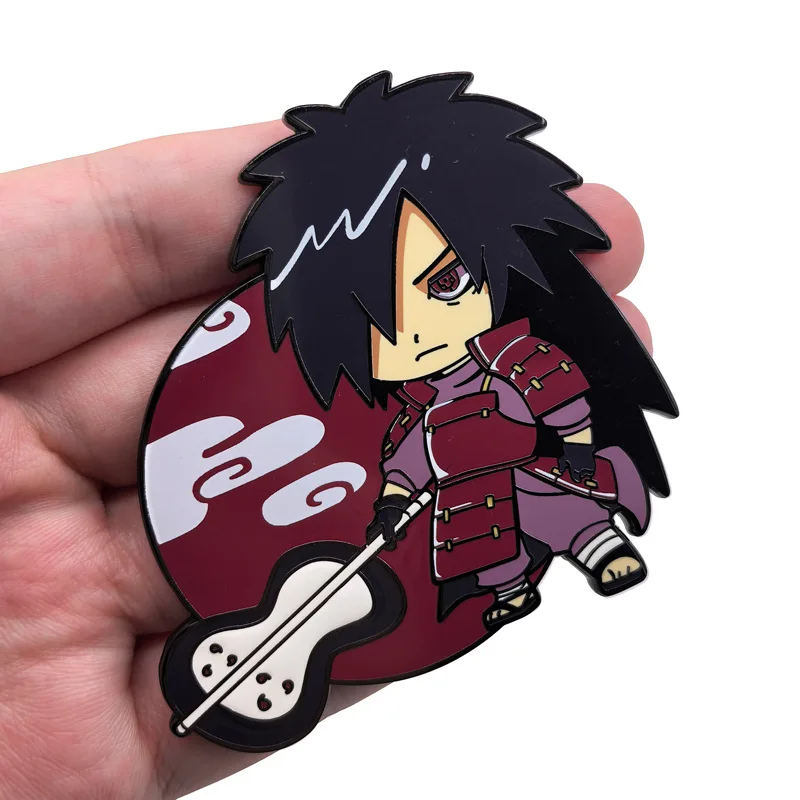 Pin Colgante Q Uchiha Madara, Insignia Metálica de Anime NARUTO, Broches de Manga Japonés para Bolsos, Mochilas, Ropa, Solapas, Regalo de Cosplay, Decoración