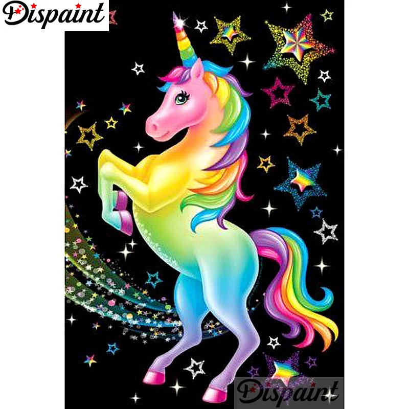 

Dispaint Full Square/Round Drill 5D DIY Diamond Painting "Cartoon Horse" 3D Embroidery Cross Stitch Home Decor Gift A12408