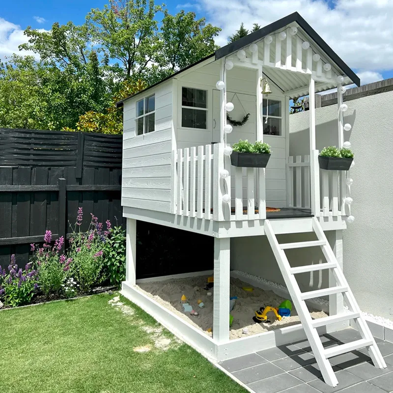 Preservative wood villa courtyard chalet outdoor assembly tree house garden shade pavilion children's game solid wood house