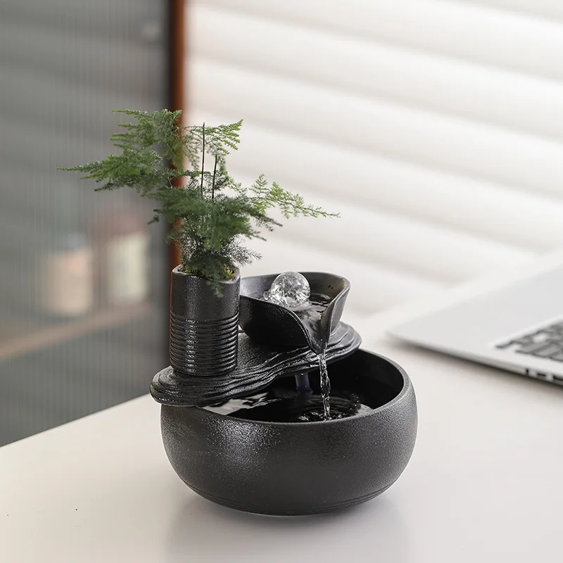 

Текущая вода, креативное фонтанное колесо, шарик для изготовления денег, украшение, циркулирующая вода, небольшой офисный настольный журнальный столик, подарок