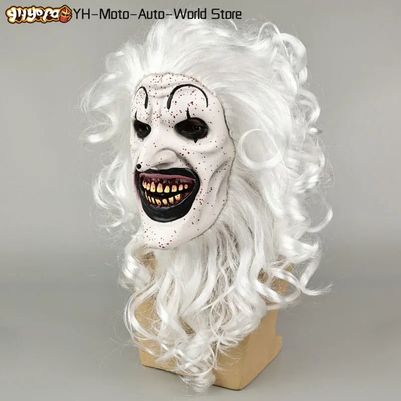 Maska Artystyczna Klaun 3 Krwawy Lateksowy Joker Straszny Terrifier Maski Cosplay Pełne Twarz Dla Kobiet Mężczyzn Halloween Akcesoria Cosplay