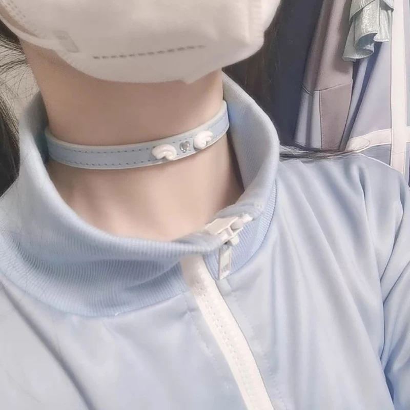 Gargantilla Punk de cuero con forma de corazón y ala de Ángel para mujer, Gargantilla para chica, regalo de joyas de fiesta