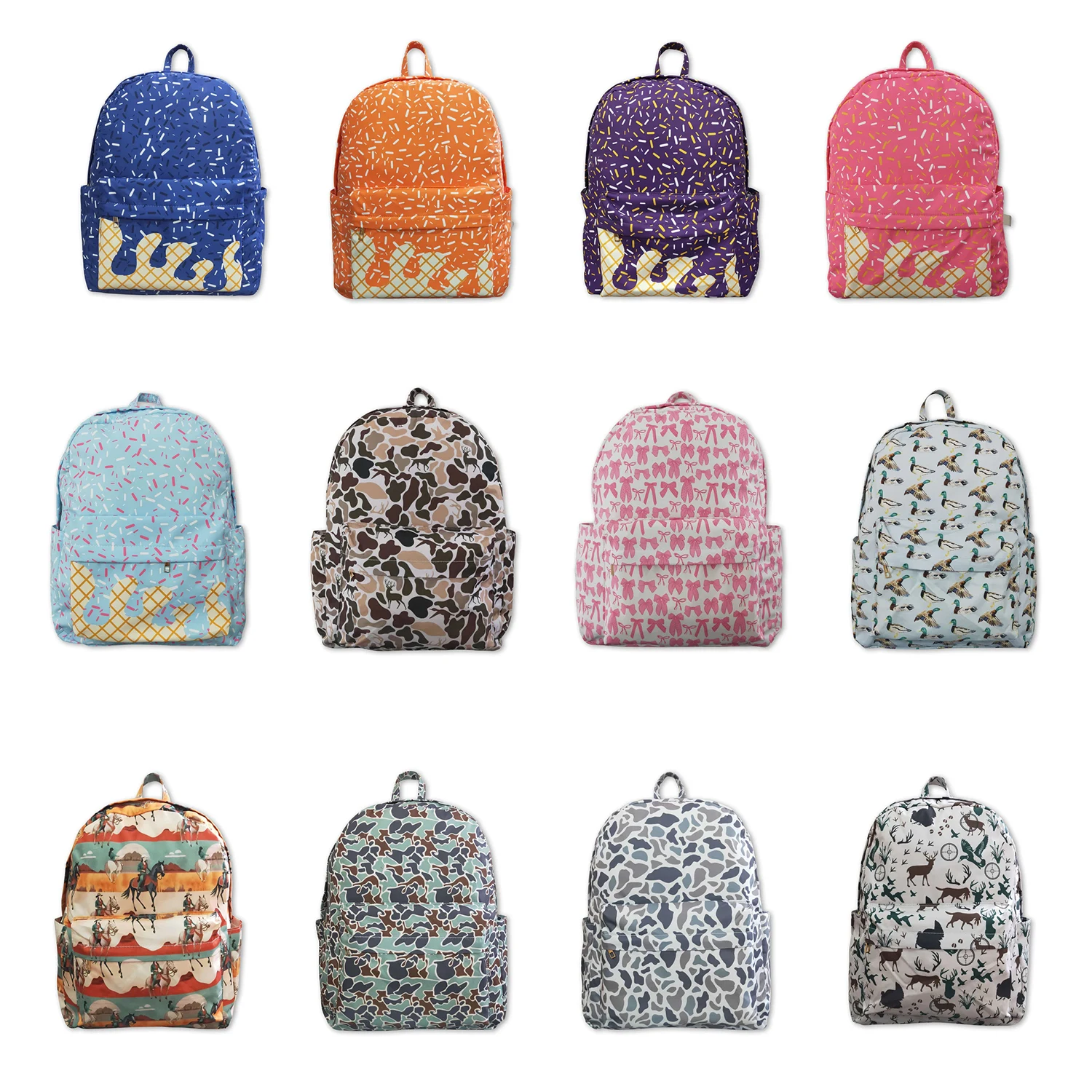 Sibling Baby Boys Girls Drip Sprinkles School Back Bags