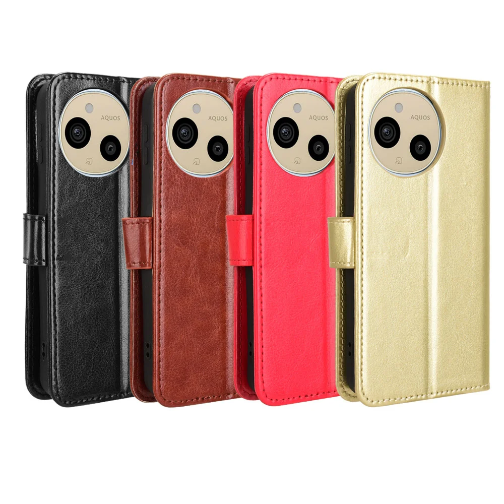 حافظة محفظة جلدية فاخرة قابلة للطي للهاتف الحاد ، حافظة قلاب بحبل ، للهاتف المحمول ، 9 plus ، sense9